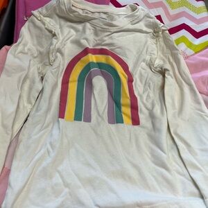 Garanimals Cream Long Sleeve Shirt with Rainbow Design